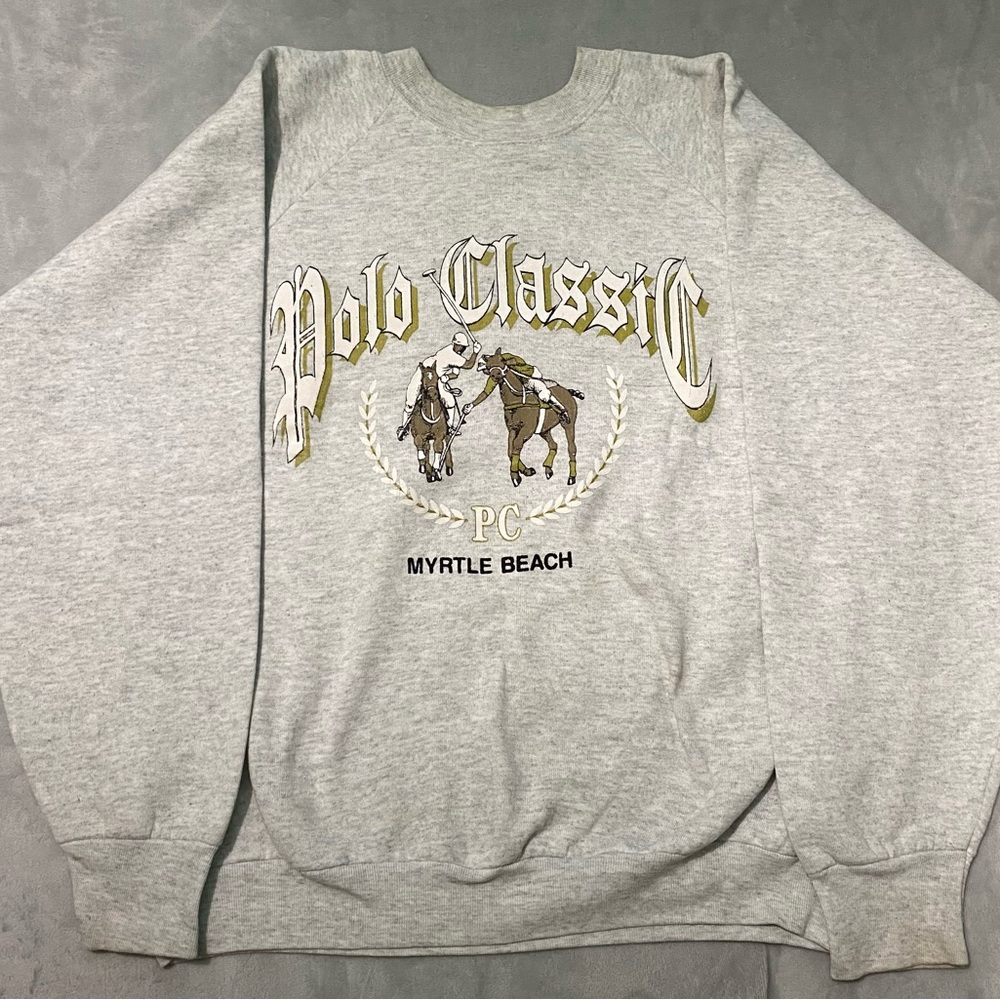 Polo light gray crewneck sweater